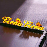 Custom Name Stud Earrings for Women - Stainless Steel Nameplate Initial Earrings