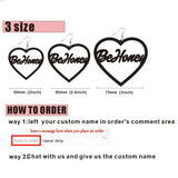 Personalized Heart Shape Acrylic Stud Earrings Women Gift