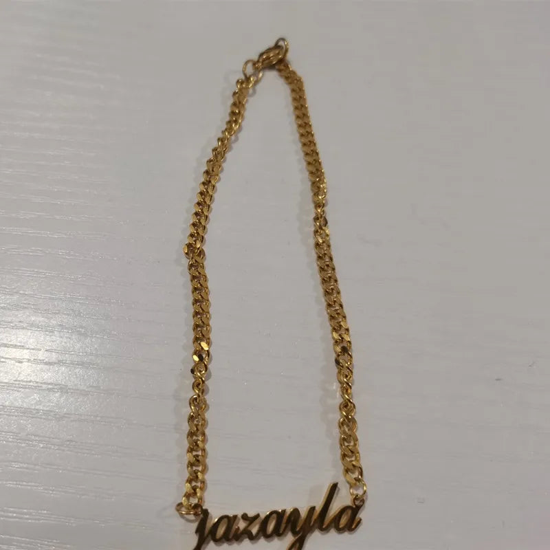 Custom Name Cuban Chain Bracelet
