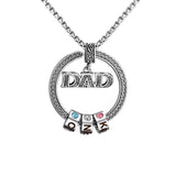 Personalized Dad Birthstone Necklace - Father's Day Gift