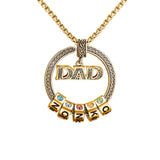 Personalized Dad Birthstone Necklace - Father's Day Gift