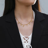 Personalized Stainless Steel Zircon Necklace