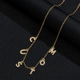 Personalized Stainless Steel Zircon Necklace