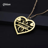 Customizable Heart Necklace - Stainless Steel Jewelry