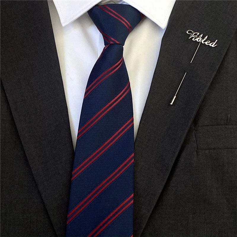 Personalized 1-2Names Long Pin Brooch Stainless Steel Lapel Pin