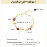 Custom Kids Name Birthstone Bracelet for Mom