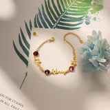 Custom Kids Name Birthstone Bracelet for Mom