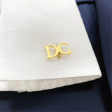 Personalized Stainless Steel Cufflinks Initials Men French Shirt Wedding Jewelry