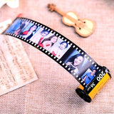 Custom 10pcs Photos Film Roll Keychain Couple DIY Photo Albums Cover Keyrings