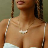 Custom 18K Double Plated Name Necklace Stainless Steel Jewelry
