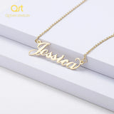Personalized 1MM Thin Necklaces Name Pendant Nameplate Necklace
