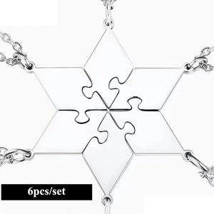 Personalized Sibling Puzzle Necklace Set BFF Necklaces