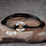Personalized Bracelet Name Circle Stainless Steel
