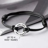 Personalized Bracelet Name Circle Stainless Steel