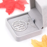 Personalized Monogram Necklace Rose Letter Nameplated Round Necklaces