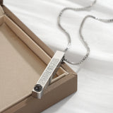 Personalized 3D Bar Necklaces Projection Photo Necklace