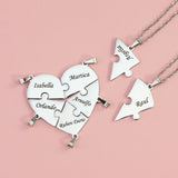 Family Heart Shape Necklace, Stainless Steel, 5 Stars Reviews