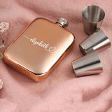 Personalized 6 OZ Bridesmaid Hip Flask Stainless Steel Wedding Bridal Party Gift