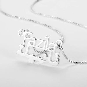 Personalized Arabic Name Necklace 925 Silver Nameplate Pendant