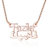 Personalized Arabic Name Necklace 925 Silver Nameplate Pendant