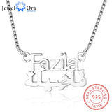 Personalized Arabic Name Necklace 925 Silver Nameplate Pendant