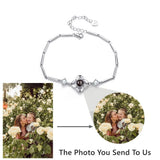 Custom 925 Silver Photo Bracelet - Personalized Projection Bracelet for Her