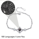 Custom 925 Silver Photo Bracelet - Personalized Projection Bracelet for Her