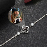 Custom 925 Silver Photo Bracelet - Personalized Projection Bracelet for Her
