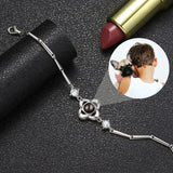 Custom 925 Silver Photo Bracelet - Personalized Projection Bracelet for Her