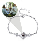 Custom 925 Silver Photo Bracelet - Personalized Projection Bracelet for Her