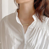 Personalized 925 Sterling Silver Long Bar Necklace - Women's Gift