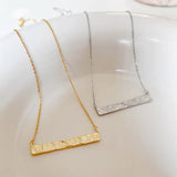 Personalized 925 Sterling Silver Long Bar Necklace - Women's Gift