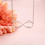 925 Silver Name Necklace Infinity Heart Pendant Arabic Hebrew Name