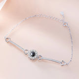 Personalized 925 Silver Projection Photo Bracelet Circle Pendant
