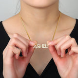 Personalized 9mm Crystal Name Necklace Initial Letters Necklace