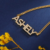 Personalized 9mm Crystal Name Necklace Initial Letters Necklace