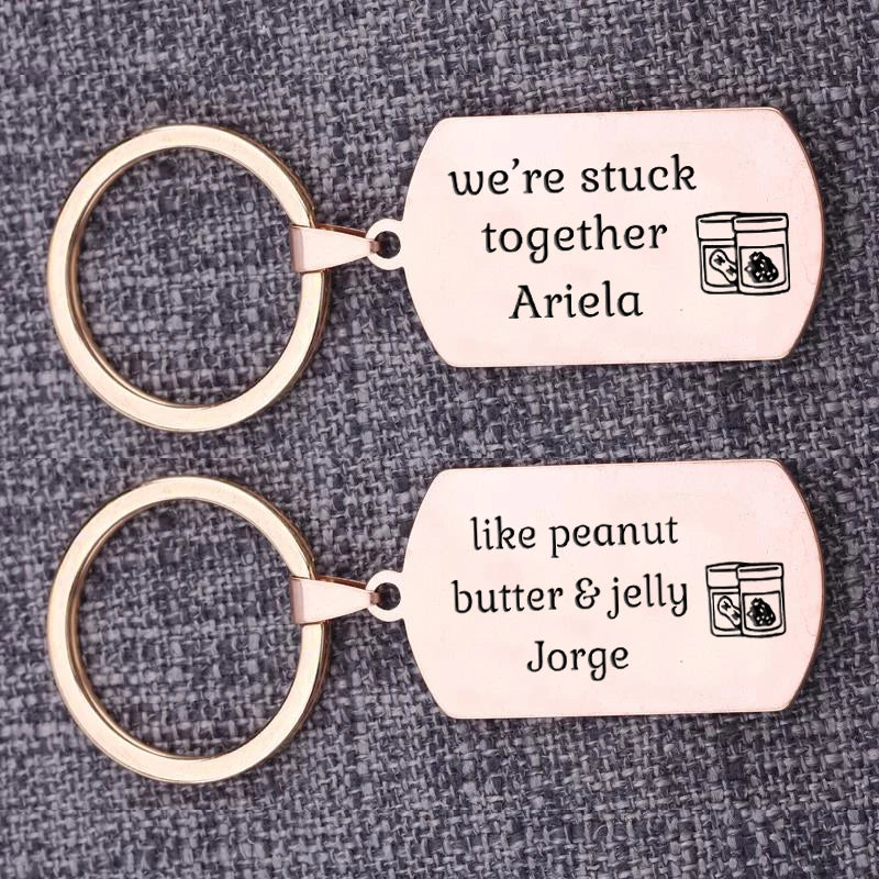 Personalized PB&J Couple Keyrings Keychain