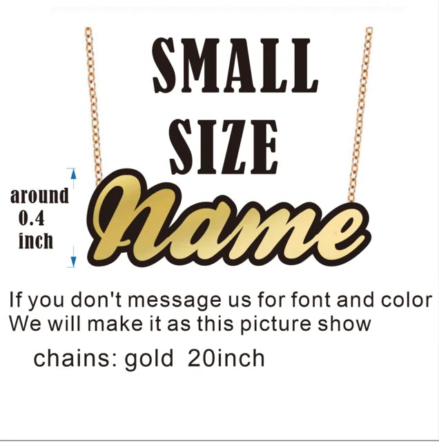 Custom Acrylic Name Necklace for Women Kids Jewelry