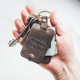 Custom Acrylic Photo Leather Keychain Personalized Anniversary Valentines Gift