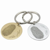 Personalized Fingerprint Keychain Handwriting Key Chain Engrave Prints