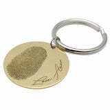 Personalized Fingerprint Keychain Handwriting Key Chain Engrave Prints