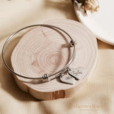 Personalized Heart Engraved Bracelet for Women with 1-3 Names