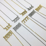 Personalized Angel Number Necklace | Lucky Number Pendant Jewelry