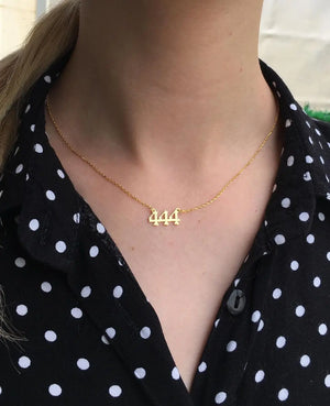 Personalized Angel Number Necklace | Lucky Number Pendant Jewelry