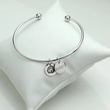 Personalized Animal Portrait Cuff Bracelet for Dog Mom and Cat Person