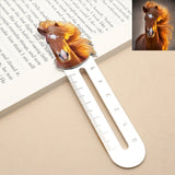 Personalized Dog Metal Bookmark Pet Picture Book Page Marker Ruler Gift