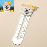 Personalized Dog Metal Bookmark Pet Picture Book Page Marker Ruler Gift
