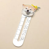 Personalized Dog Metal Bookmark Pet Picture Book Page Marker Ruler Gift