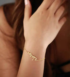 Personalized Arabic Name Bracelet Stainless Steel Rose Bracelet