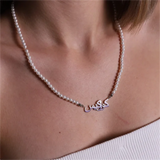 Personalized Arab Name Necklace Pearl Chain Choker Jewelry
